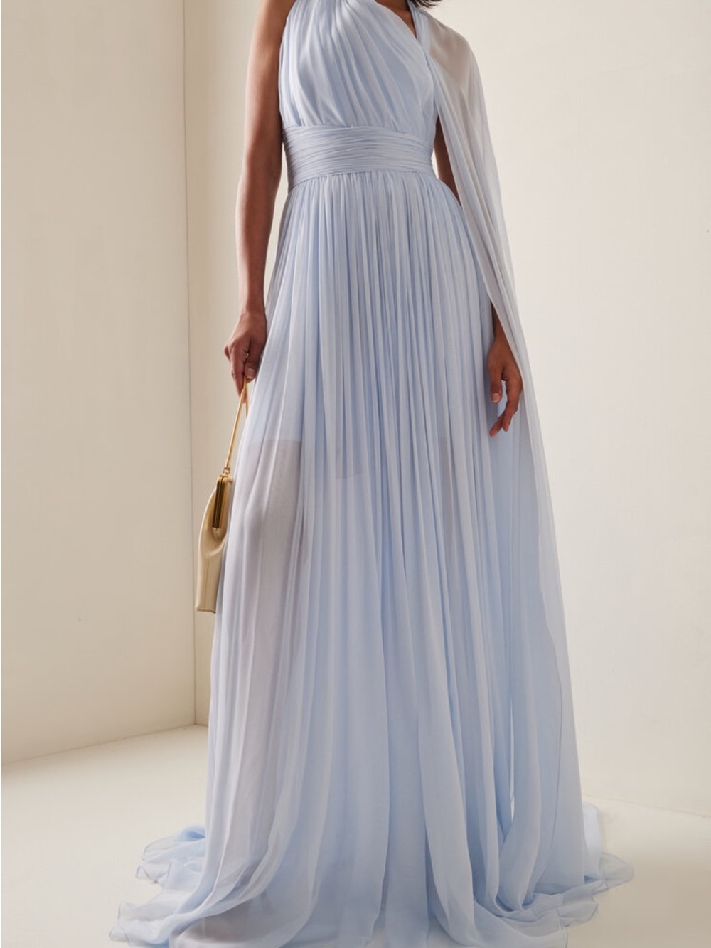 Pamella Roland One-Shoulder Silk-Chiffon Gown - Picture 3 of 16
